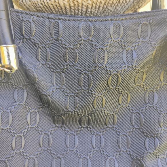 Coofit Elegant Black Satchel with Gold Accents and Curved Handles - Picture 6 of 15